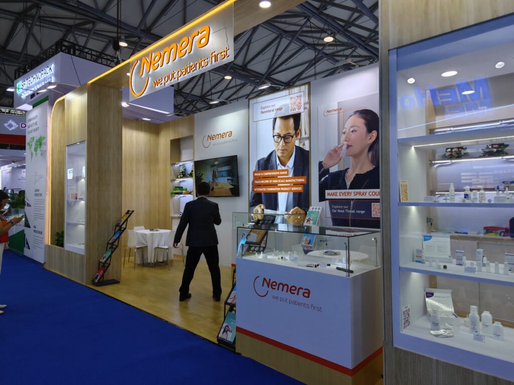 Stand Nemera au salon PMEC China 2025, réalisé par TheStandExperts