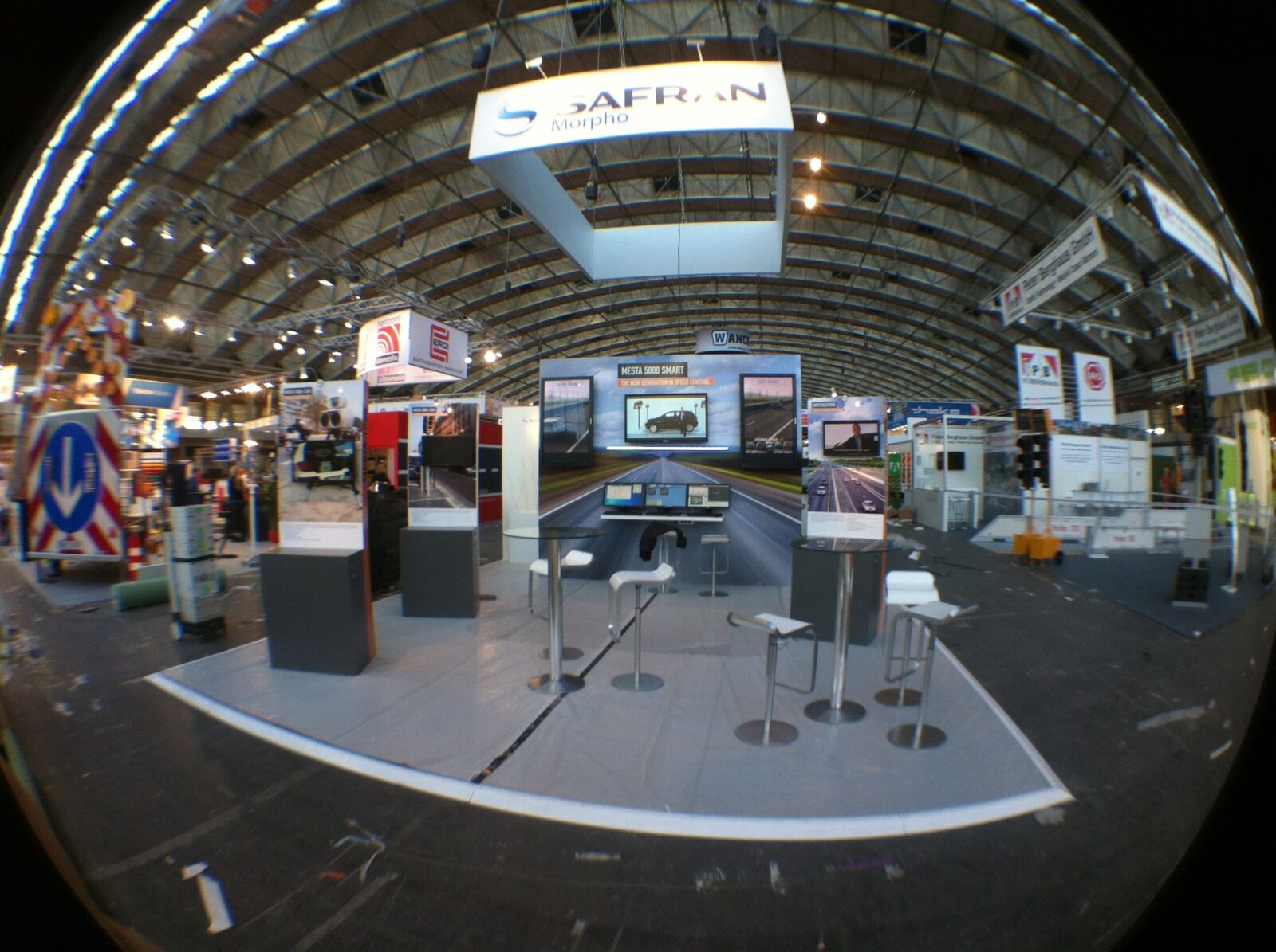 Stand SAFRAN Morpho de 66 m² au salon Intertraffic 2014, réalisé par TheStandExperts