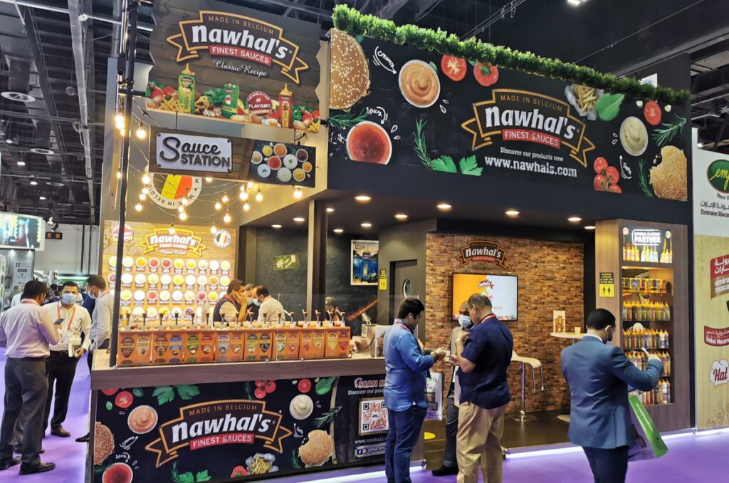 Stand d'exposant agroalimentaire au salon Gulfood de Dubai