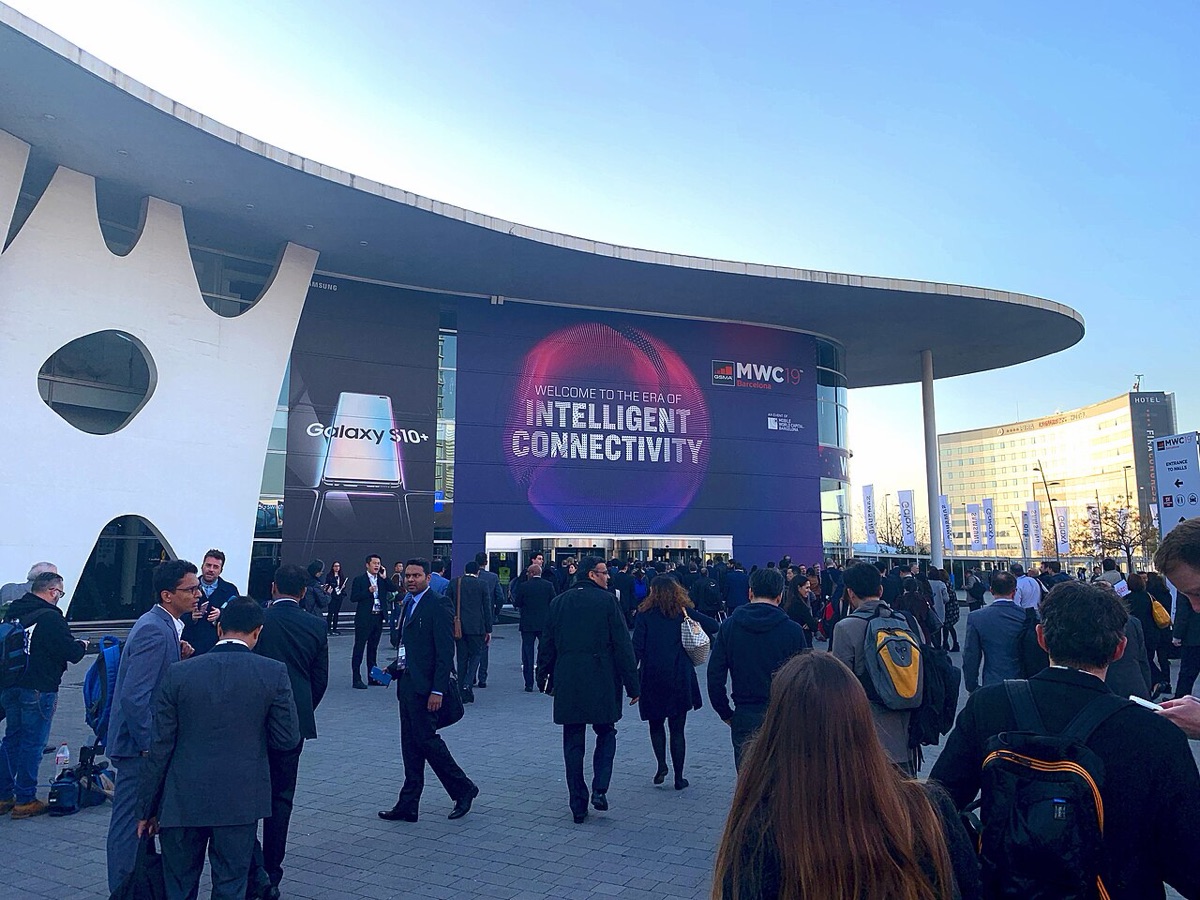 Entree du Mobile World Congress a la Fira Gran Via de Barcelone