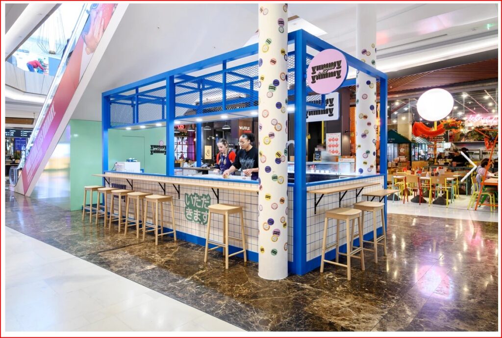 Kiosque restauration rapide dans centre commercial